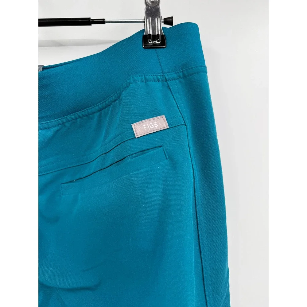 FIGS M/T Scrub Pants Mens Teal Blue Technical Collection Cargo Straight Tall